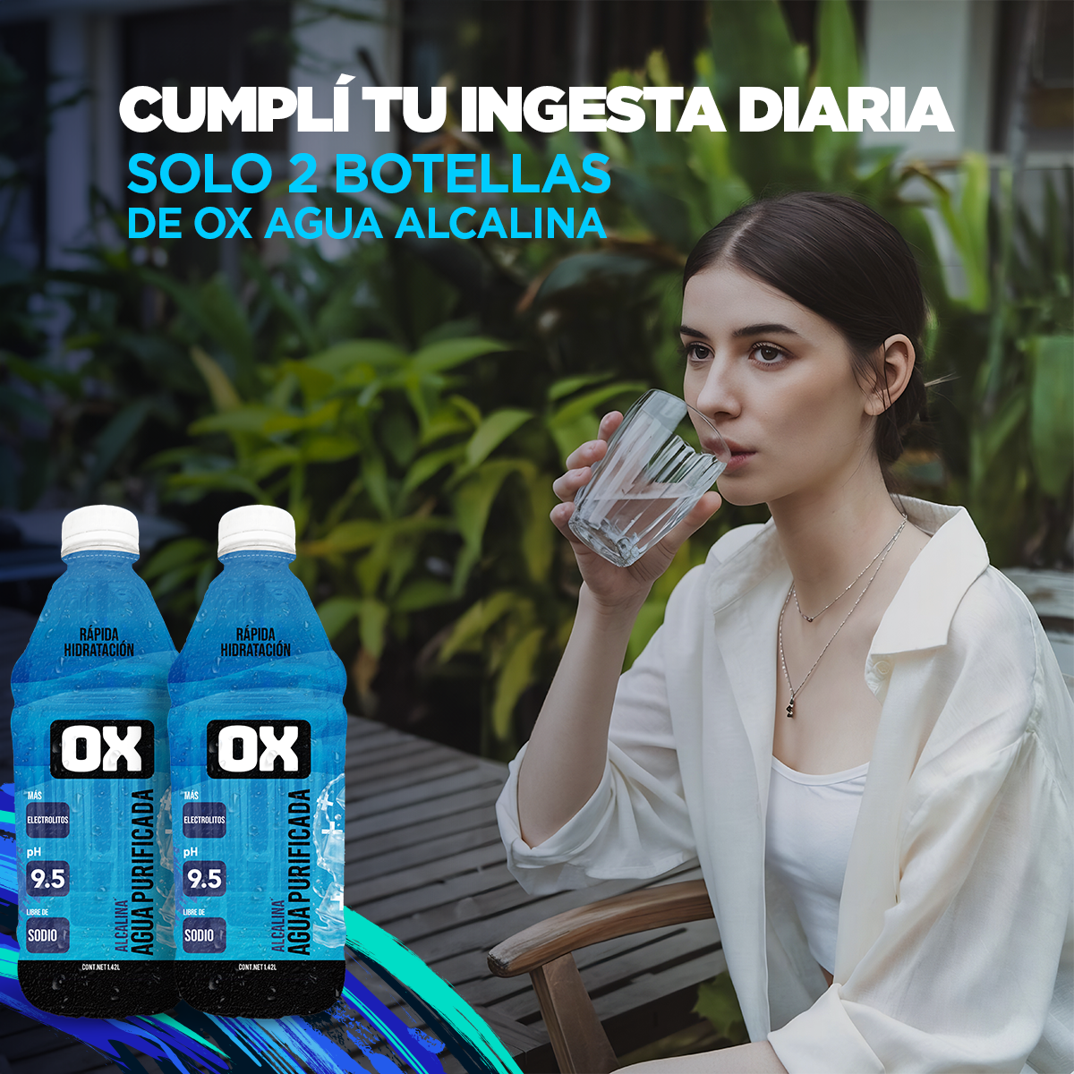 OX Alcaline Water: Complete hydration with just 2 bottles